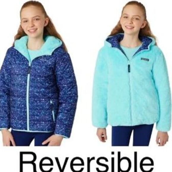 EDDIE BAUER Jacket Kids Size Medium (10/12) Blue Youth Deer Harbor Reversible - Picture 2 of 14